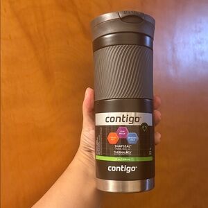 Contigo Stainless Steel and Black Travel Mug